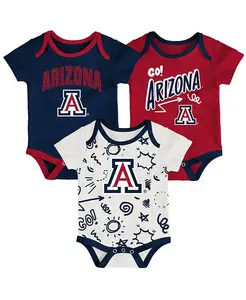 Комплект из 3 боди Arizona Wildcats для игр на весь день для мальчиков и девочек Outerstuff