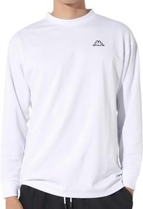 Мужская футболка с длинными рукавами и принтом логотипа Kappa OMINI на спине, белый