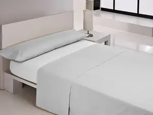 Простыня на резинке MIX COLORS белая для односпального матраса 90 x 200 + 30 см Happy Home