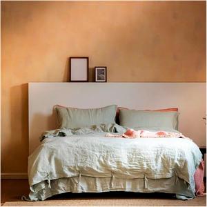 YUSIWOAL Комплект постельного белья из натурального льна однотонный базовый