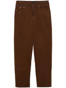 Prada вельветовые брюки с логотипом, коричневый