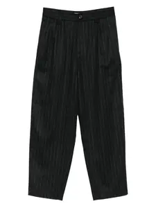 Брюки в тонкую полоску со складками Barena, серый