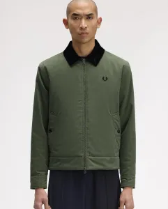 Мужская хлопковая куртка с застежкой-молнией Fred Perry, зеленый