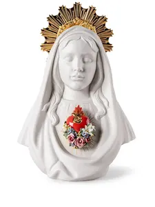 Скульптура Immaculate Heart Of Mary 40 x 28 см Lladró, белый