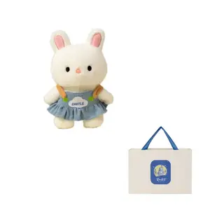 Милый комбинезон Winky Rabbit сопровождающая и успокаивающая плюшевая кукла высота 22см OU DI PIG