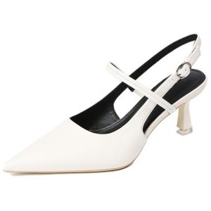 YAFEI XUANYU Стройные каблуки на шпильке 6,5 см женские экрю, цвет Ecru