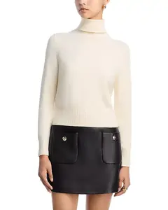 Мягкий детский свитер с высоким воротником French Connection, белый