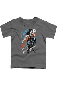 Футболка с коротким рукавом "Чудо-женщина: Битва за мир" для детей Gildan, Charcoal