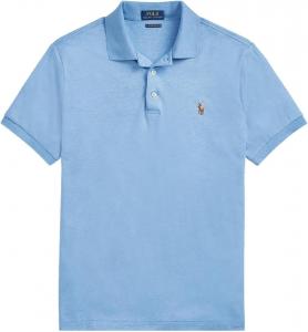 POLO RALPH LAUREN Мужская классическая футболка-поло из мягкого хлопка, Ralph Lauren Soft Royal Heather