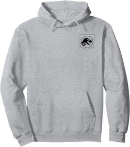 Худи с карманом для вожатого лагеря Мир Юрского периода: Лагерь мелового периода Jurassic World, серый