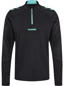 Hummel Мужская толстовка Hmlblaze с застежкой-молнией до середины груди, черно-синяя