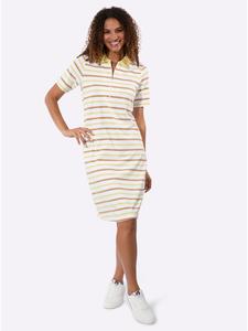 Платье-поло в полоску лимонного и верблюжьего цветов WITT WEIDEN