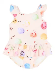 Купальник с оборками Molo, бежевый