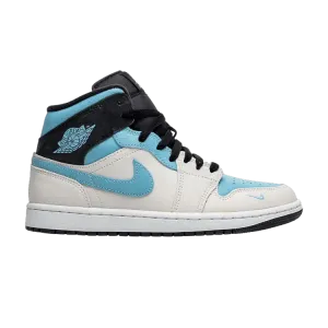 Кроссовки Air Jordan 1 Mid SE, Summit White Blue Chill