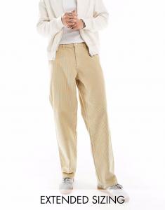 Свободные вельветовые брюки цвета песочного камня Asos Design