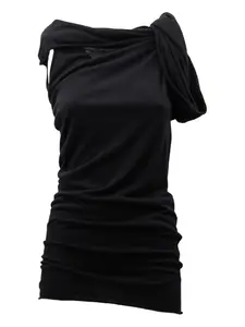 Топ асимметричного кроя с драпировкой Rick Owens, черный