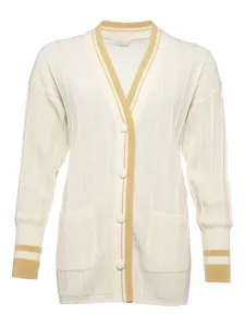 Кардиган Clubhouse в рубчик Eres, бежевый