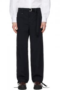 Брюки из ветрозащитной ткани Sacai, черный