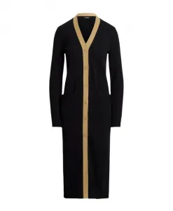 Длинный вязаный свитер Ralph Lauren, черный