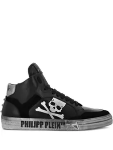 Высокие кеды с декором Skull Philipp Plein, черный