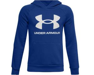 Детская худи Rival с большим логотипом, цвет royal-onyx white Under Armour