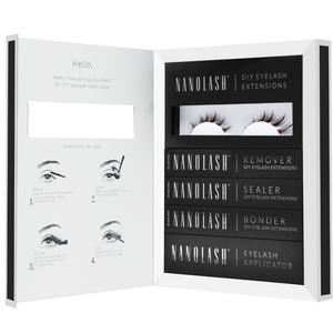 Коричневые склеенные ресницы FLIRTY Набор Nanolash - Ресницы своими руками, 36 пучков