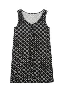 Пляжное платье со складками спереди Sheego, цвет Schwarz Bedruckt