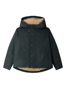 Пальто с капюшоном Bonpoint, серый