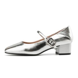 Туфли Мэри Джейн на массивном каблуке Women's DAPHNE, серебро