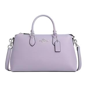 COACH Сумка через плечо Georgia Refined Pebble Pattern Leather, кроссбоди, женская ручная кладь Tubas светло-фиолетовая