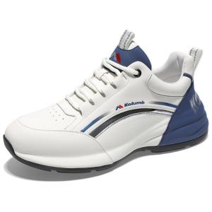 Kolumb Увеличивающие рост износостойкие дышащие нескользящие низкие повседневные туфли мужские белые синие