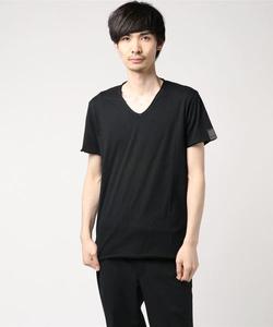 Футболка трикотажная с V-образным вырезом REPLAY, черная