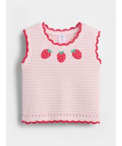 (K)SL Хлопковый вязаный топ - Клубничный