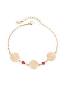 Faina Женский браслет-цепочка с подвесками, розовое золото