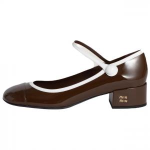 Miu Miu Туфли Мэри Джейн на массивном каблуке 3,5 см, женские, красные