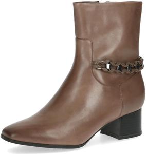 Женские ботильоны Caprice на шнуровке с каблуком, Taupe Nappa