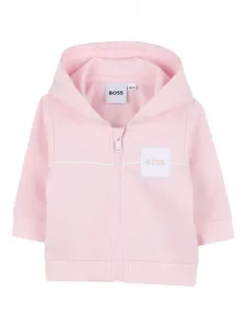 Спортивный костюм с логотипом BOSS Kidswear, розовый