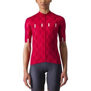Футболка Castelli Dimensione Castelli, Rich Red/Hibiscus-White