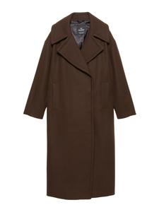 Пальто межсезонное Pull&Bear, шоколадный