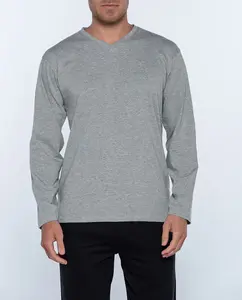 Мужская футболка с длинным рукавом и V-образным вырезом baxis Punto Blanco, серый