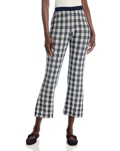 Клетчатые укороченные брюки-клеш Guest in Residence, синий