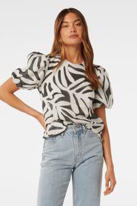 Топ с рукавами фонариками Lula Forever New, белый