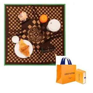 LOUIS VUITTON Парижский бандана для завтрака, Brown