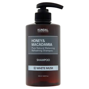 Освежающий шампунь для волос с белым мускусом, 500 мл Kundal Honey & macadamia