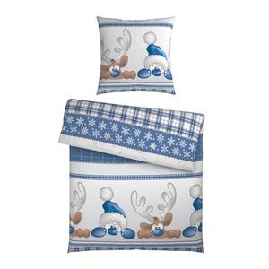 Постельное белье из фланели, 135x200 см, сине-серое Esposa, синий/серый