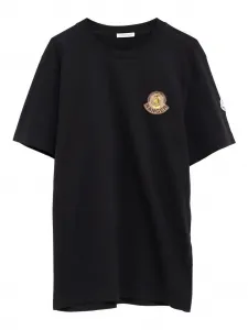 Футболка с аппликацией Moncler, черный