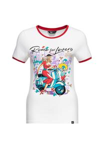 Рубашка с принтом и итальянской надписью Rome For Lovers QUEEN KEROSIN, белый