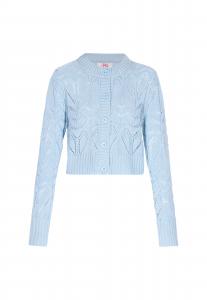 MYMO Кардиган 'Young Fashion' вязаный, светло-голубой