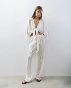 Женские брюки в стиле крючок Brownie, белый