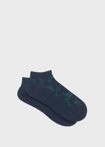 Короткие носки с изображением кролика в растительном стиле